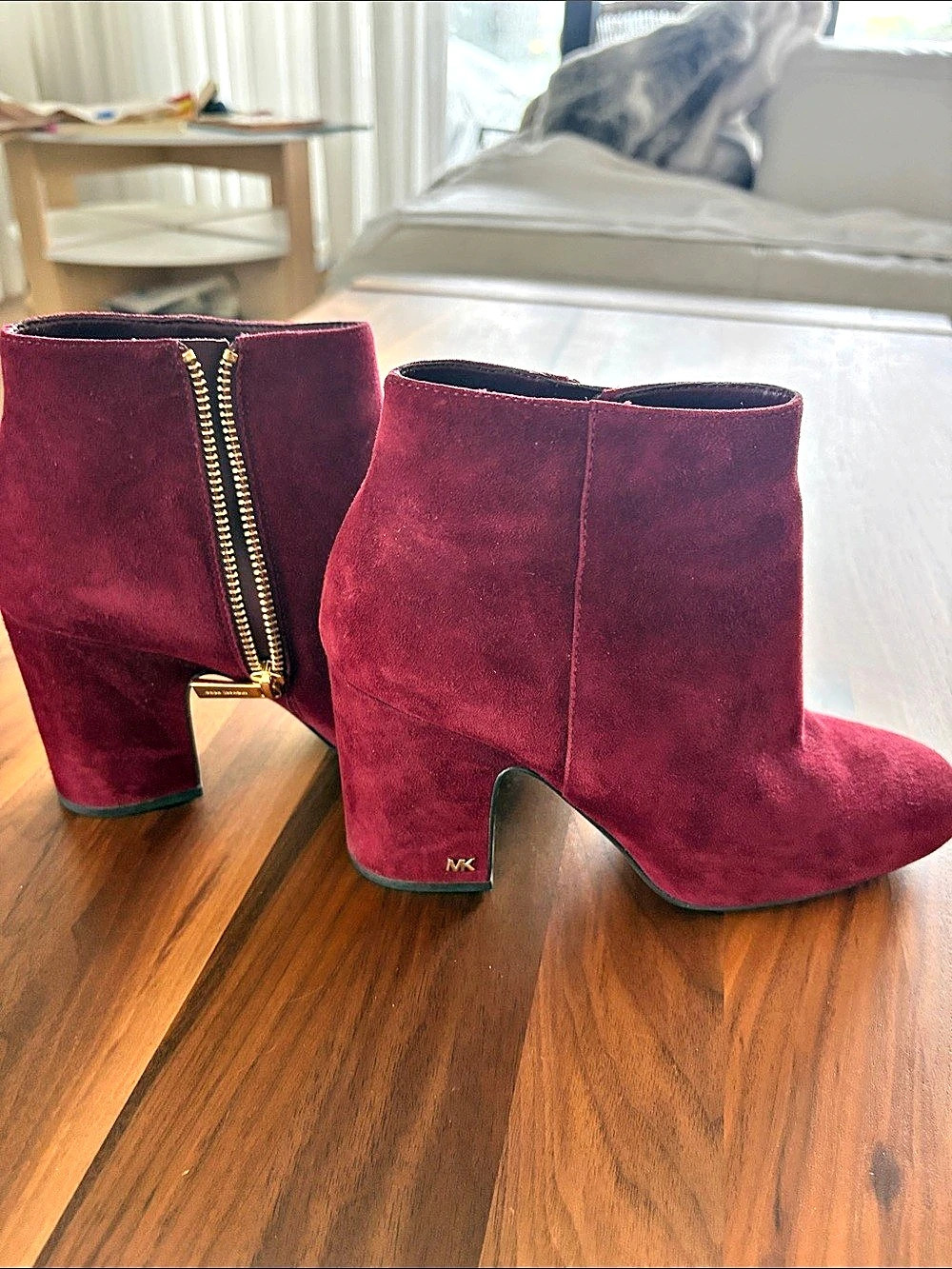 Michael Kors Burgundy Suede Ankle Boots US 6.5